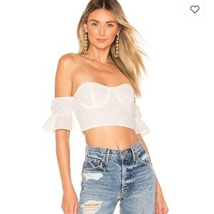 Emmy eyelet crop top (sold out on Revolve)